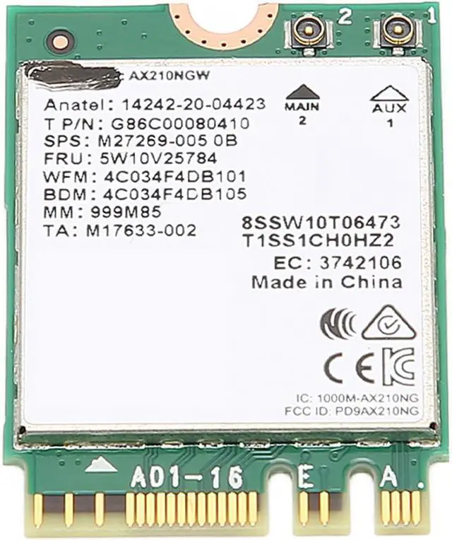 Main image of WiFi Card, BT 5.2 Versi Stable Transmissi AX210 Chip Triple Band Beacon Wireless Internet Card, OFDMA Technology Multi Directional Transmissi for Win 11 for Win11