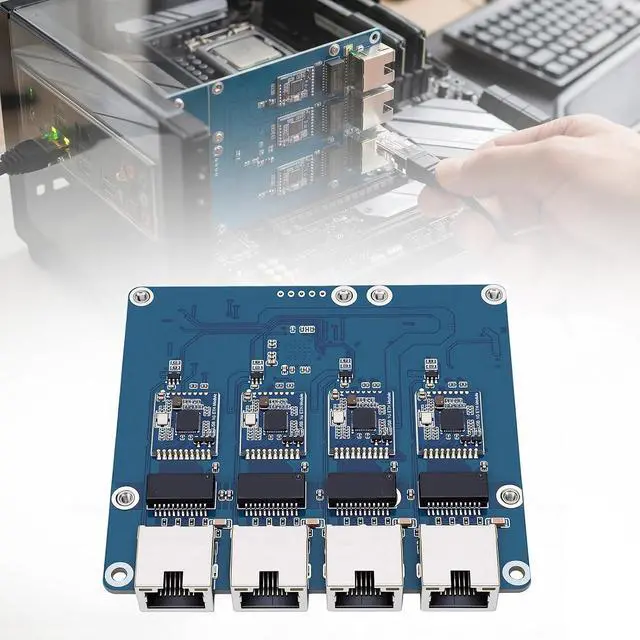 Alt view image 3 of 7 - Generic PCIe to Gigabit ETH Board Efficient Data Transfer Plug and Play for RasPi 5 No Driver Required
