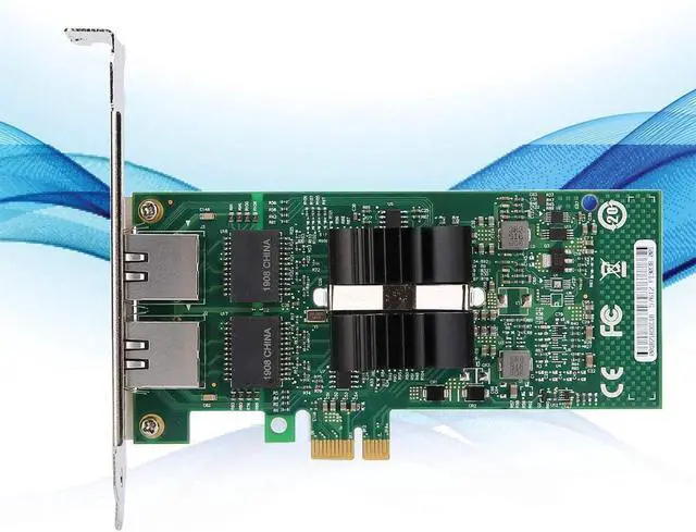 Alt view image 2 of 7 - Gigabit Dual Port Network Adapter Card High Speed Stable Performance for Server Soft Routing VM Virtual Machine with PCI EX1 Interface 10 100 1000Mbps Transmission