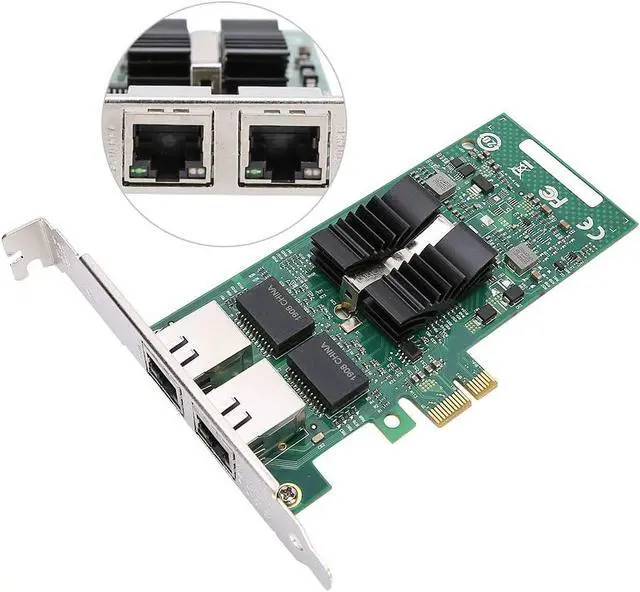 Alt view image 6 of 7 - 82576 T2 Gigabit PCI E Dual Port Network Card for Desktop and Server, 1000Mbps High Speed, LED Indicator, Stable Performance for Virtual Applications and Multi Core Data D