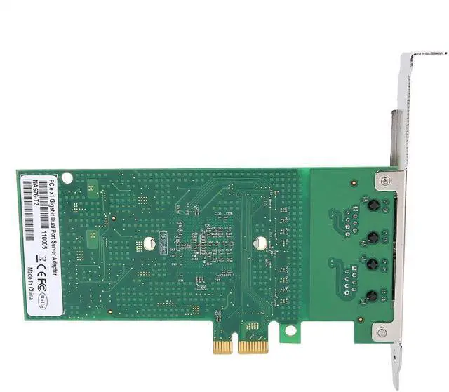 Alt view image 2 of 7 - 82576 T2 Dual Port Gigabit PCI E Network Adapter Card, 1000Mbps Server NIC with LED, for Desktop Virtualization High Performance Servers