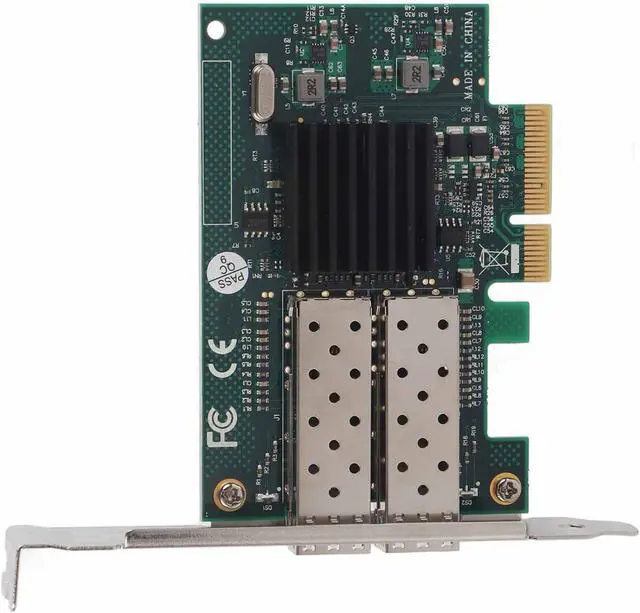 Alt view image 3 of 7 - Dual Port Gigabit Network Card Adapter, PCI E X4 Interface, 82576EB Chip, 10/100/1000 Mbps Data Rate, Gold Plated Connector for Fast and Better Heat