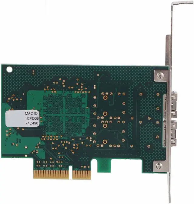 Alt view image 4 of 7 - Dual Port Gigabit Network Card Adapter, PCI E X4 Interface, 82576EB Chip, 10/100/1000 Mbps Data Rate, Gold Plated Connector for Fast and Better Heat