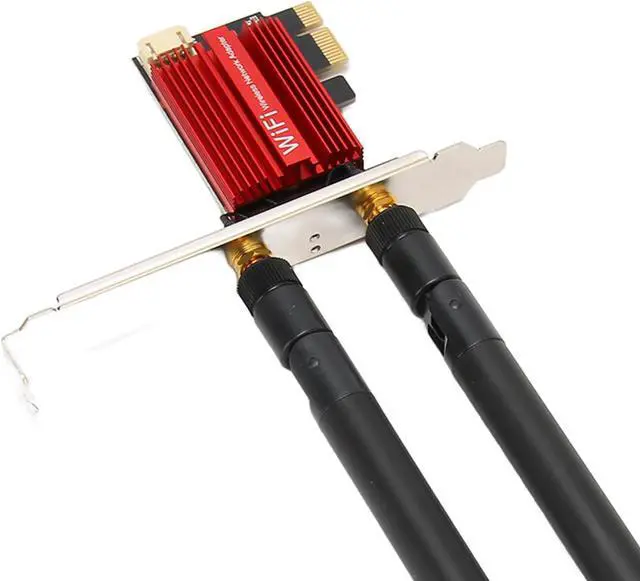 Alt view image 4 of 7 - Septpenta WiFi Card, 5374Mbps Pcie WiFi 6e Card, MU MIMO Transmissi Technology, Triband 6G/5.8G/2.4Ghz Heat Sink PCI e Wireless Network Cards