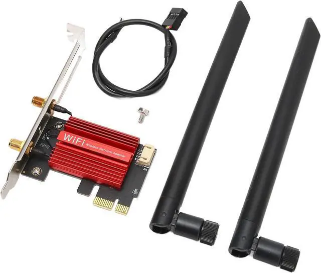 Alt view image 7 of 7 - Septpenta WiFi Card, 5374Mbps Pcie WiFi 6e Card, MU MIMO Transmissi Technology, Triband 6G/5.8G/2.4Ghz Heat Sink PCI e Wireless Network Cards