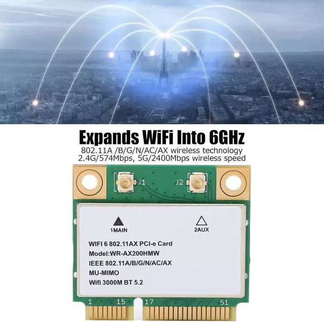 Alt view image 2 of 7 - Wireless Net Card, Support 2.4G/5G Dual Band, 574Mbps Transmissi Speed,Multi Threading Technology, High Efficiency Transmissi for Notebooks, Small Mainframes, All in One Machines
