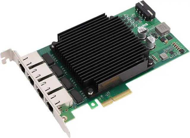 Alt view image 4 of 7 - 4 Port PoE Network Card with Efficient Heat Dissipation, Strong Compatibility for Long Term Performance, 2500Mbps Transmission Speed, Support for 10, 11, Server 2019, Server