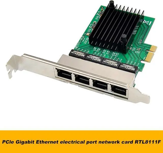 Alt view image 4 of 5 - 3X Pci-E X1 Gigabit Network Card Pci-Express 4 Port Ethernet Network Card Rtl8111F Ethernet LAN Card