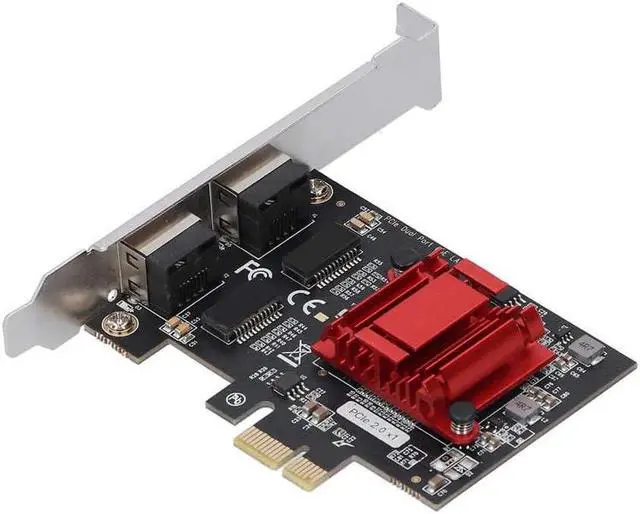 Alt view image 5 of 7 - Port Server Gigabit Ethernet Card Computer Adapter Controller Accessories TXA094 PCI-E 82576 T2 Card