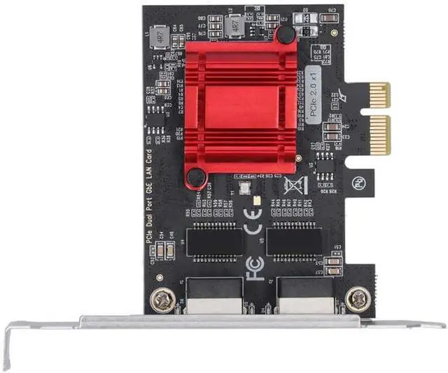 Alt view image 6 of 7 - Port Server Gigabit Ethernet Card Computer Adapter Controller Accessories TXA094 PCI-E 82576 T2 Card