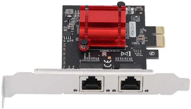 Alt view image 7 of 7 - Port Server Gigabit Ethernet Card Computer Adapter Controller Accessories TXA094 PCI-E 82576 T2 Card