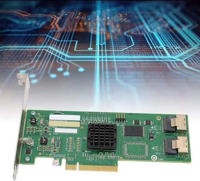 Alt view image 4 of 7 - PCI e X8 Gigabit Ethernet Server Adapter, 2 SAS SFF8087 Connector, High Performance Data Protection, Long PCB Material Life is Suitable for Virtual Tape Library