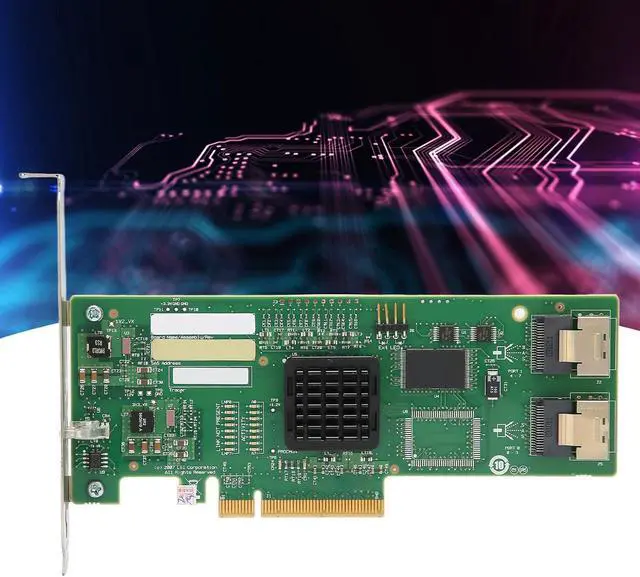 Alt view image 5 of 7 - PCI e X8 Gigabit Ethernet Server Adapter, 2 SAS SFF8087 Connector, High Performance Data Protection, Long PCB Material Life is Suitable for Virtual Tape Library