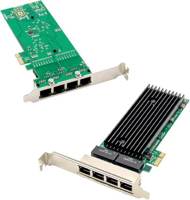Alt view image 4 of 4 - 3X PCI-E 4 Port RJ45 Server 1X PCIe X1 82576 Chip 10/100/1000Mbps LAN Quad Port Server Gigabit Network Card