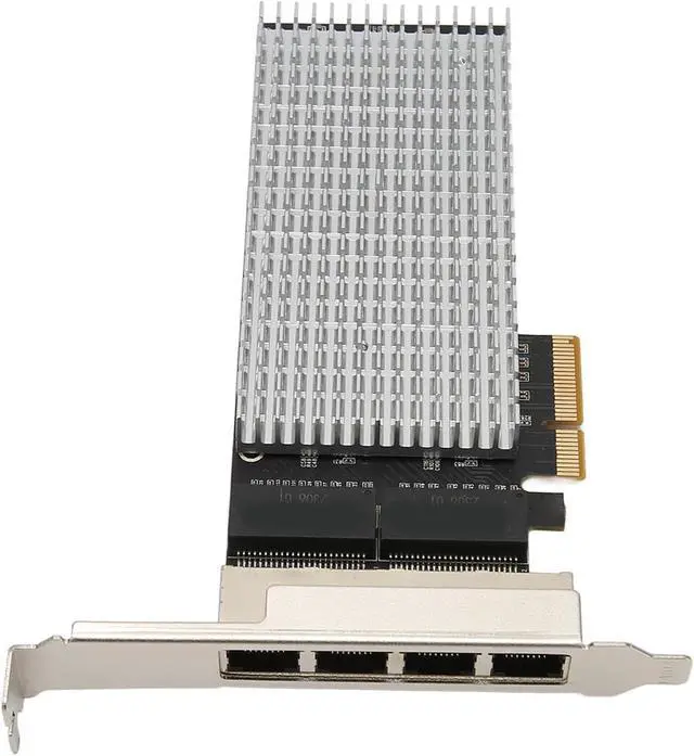 Alt view image 2 of 7 - Quad Port 2.5G Base T PCIe Network Adapter, PCI Express X4 LAN Controller, Gigabit Ethernet Card with RJ45 Ports, Compatible with, Supports 10/100/1000M/2.5Gbps Sp