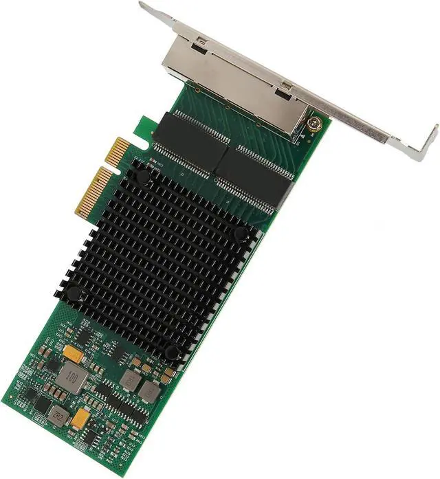 Alt view image 3 of 7 - Gigabit PCIe Network Card, 10/100/1000Mbps Speeds, PCI Express X4 Interface, I350 T4 Controller, RJ45 Ethernet LAN Adapter, Wide OS Compatibility, Easy Installation