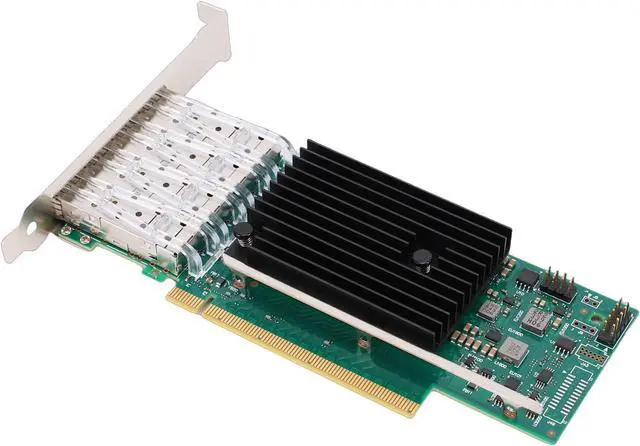 Main image of SUNGOOYUE 25G Ethernet Network Card, 4 SFP28 Ports PCIe x16 with Low Profile Bracket, Support for 10 11 Server VMware