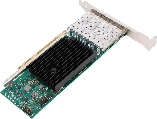 Alt view image 2 of 7 - SUNGOOYUE 25G Ethernet Network Card, 4 SFP28 Ports PCIe x16 with Low Profile Bracket, Support for 10 11 Server VMware