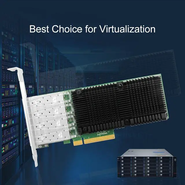 Alt view image 3 of 5 - HSES1027PF-4SFP28 PCIe4.0 x8 Quad-Port 25G SFP28 Ethernet Network Adapter (E810)