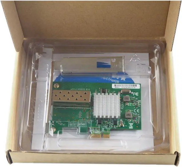 Alt view image 6 of 6 - Gigabit Ethernet Converged Network Adapter 82576 Chip, PCI-Ex1 Single Port Fiber Optic NA82576-1SFP