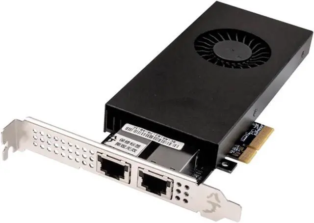 Alt view image 3 of 6 - 10G Dual RJ45 Port Dual M.2 Mixed Type Network Card PCIE3.0 * 4 Port Automatic Channel Allocation Support NAS