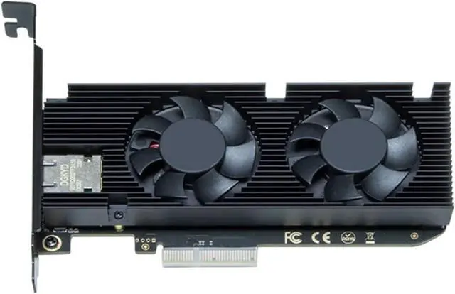 Alt view image 5 of 6 - 10G Dual RJ45 Port Dual M.2 Mixed Type Network Card PCIE3.0 * 4 Port Automatic Channel Allocation Support NAS