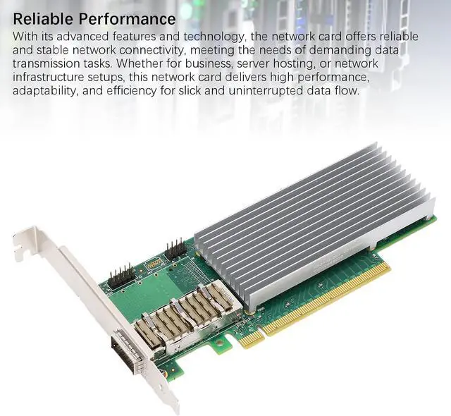 Alt view image 6 of 7 - 100G Single Port Ethernet Network Adapter Card, Stable Ethernet Network Card