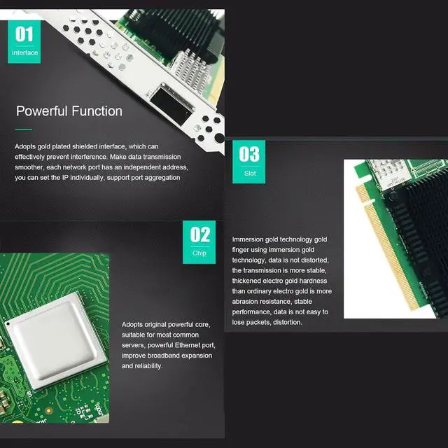 Alt view image 5 of 7 - 100G Single Port Ethernet Network Adapter Card, Stable Ethernet Network Card
