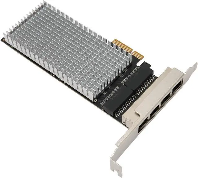 Alt view image 5 of 7 - Quad Port 2.5G Base T PCIe Network Adapter, PCI Express X4 Gigabit Ethernet Card, Easy Installation, Compatible with, Supports 10/100/1000M/2.5Gbps Speeds