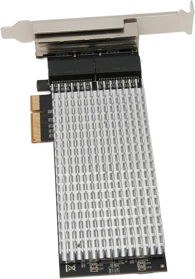 Alt view image 4 of 7 - Quad Port 2.5G Base T PCIe Network Adapter, PCI Express X4 LAN Controller, 10/100/1000M/2.5Gbps Ethernet Card for Windows and, Easy Installation with Heat Sink, RJ45 Ports