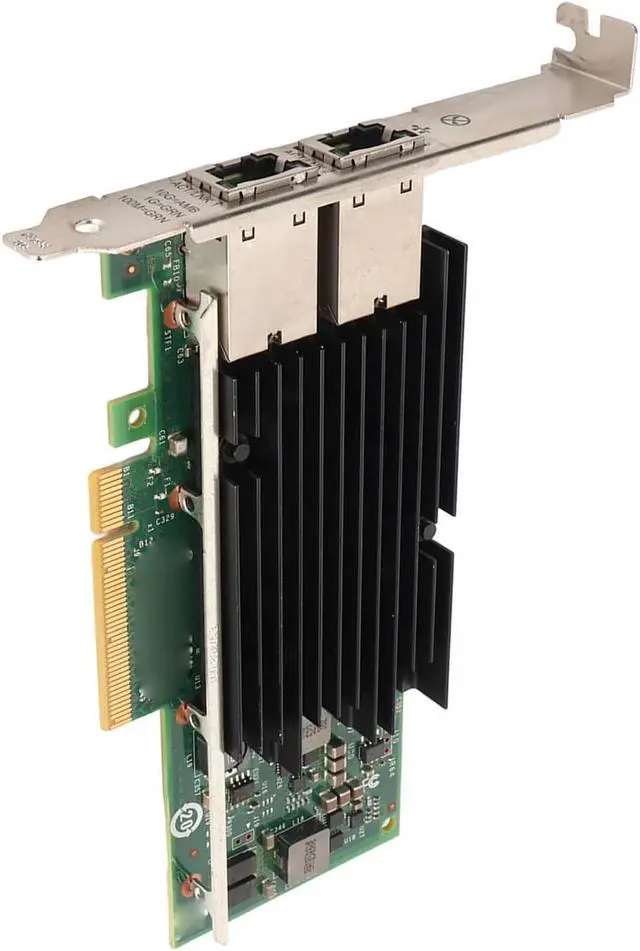 Alt view image 2 of 7 - PCIe Network Card Dual Port RJ45 10 NIC PCIe X8 716589 002 PCIe Network Adapter Gigabit Ethernet Card