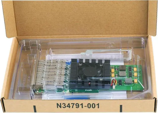 Alt view image 5 of 5 - Pcle X8 BCM57840 4 Port Server Network Card 10G SFP+ Fiber Network Card PCI-Express Ethernet Network Card