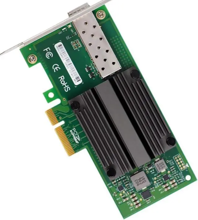 Alt view image 3 of 6 - 82599-1SFP/X520-DA1/E10G41BTDA PCIE2.0 X4 10G NIC Single Port Fiber Optic Server Network Card 82599EN Chip, Fine Workmanship, Green, 500702979