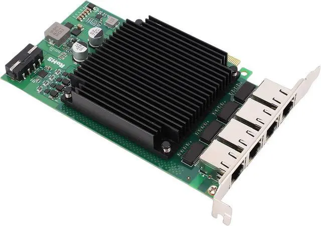Alt view image 7 of 7 - Jectse 4 Port PoE PCIe Network Card, i226 Chip 2.5G Gigabit Ethernet Card with Heat Dissipation Design, for Industrial Camera Server Gaming