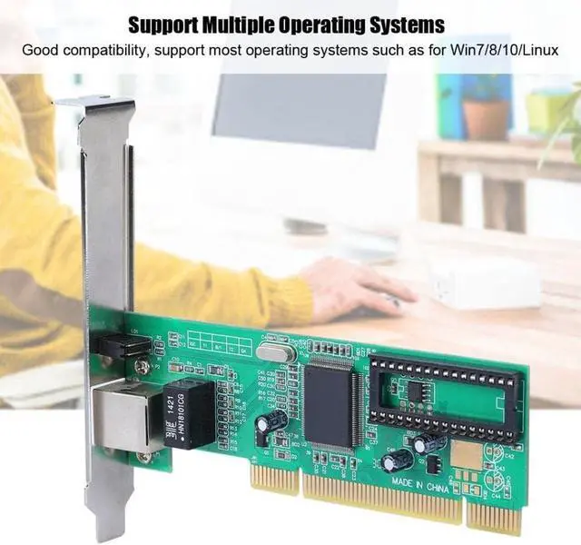 Alt view image 3 of 5 - Gigabit Ethernet Adapter Card PCI-E Network 10/100/1000Mbps LAN Converter Controller Module