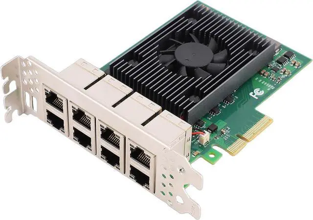 Main image of GOWENIC Gigabit PCIe Network Card 8 Ports, RJ45 Ethernet NIC Adapter with Aluminum Heat Sinks and Gold Plated Connectors, for Linux VMWare Freebsd