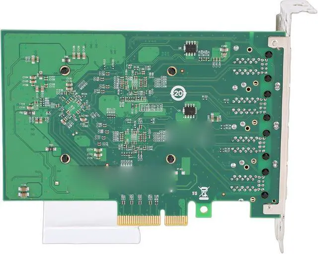 Alt view image 6 of 7 - 8 Port Gigabit Ethernet PCIe Network Card, 1350AM4 Chip Supported, with Aluminum Heat Sinks, for Servers Workstations Gaming Devices