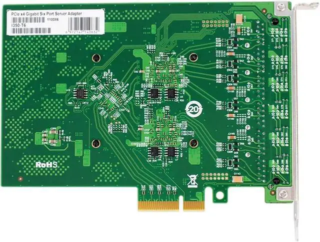 Alt view image 2 of 4 - for I350-T6 PCIe x4 Six-Port Server Adapter I350-6RJ45 PCI-E X4 Gigabit Six-Port Network Card NIC