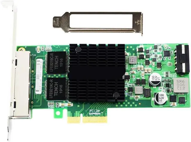 Alt view image 2 of 4 - NA350-T4POE PCI-Ex4 4-Port Gigabit Ethernet Server Adapter Network Card I350AM4 chip
