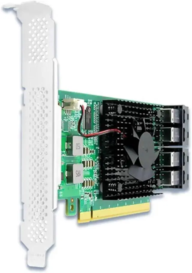 Alt view image 3 of 5 - PCIe3.0 X16 to 4 X U.2 NVMe SSD Switch Adapter with PLX8747 ControllerDoesn't Require The Motherboard Bifurcation