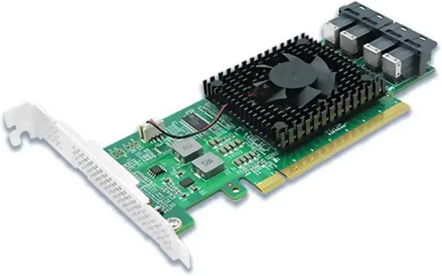 Alt view image 2 of 5 - PCIe3.0 X16 to 4 X U.2 NVMe SSD Switch Adapter with PLX8747 ControllerDoesn't Require The Motherboard Bifurcation