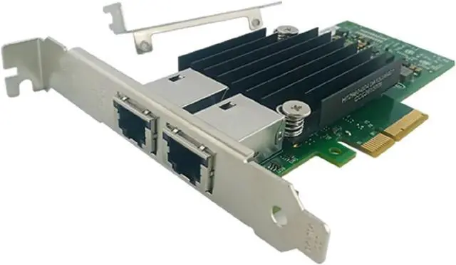Alt view image 2 of 4 - 10gb PCIE x4/x8/x16 Ethernet Network Adapter for X550T2 Copper Dual RJ45 Port LAN Card NIC 10GBase-T X550AT Server