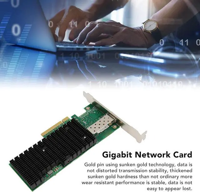 Alt view image 2 of 7 - Gavigain Gigabit Network Card,PCIE X8 Single Port 25G Server Fiber NIC Network Adapter for XXV710BM1