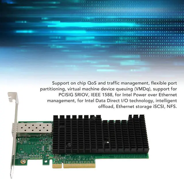 Alt view image 3 of 7 - Gavigain Gigabit Network Card,PCIE X8 Single Port 25G Server Fiber NIC Network Adapter for XXV710BM1