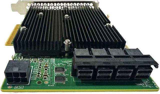 Alt view image 2 of 4 - SAS HBA Card Compatible with LSI 9300-16i IT Mode PCIe SATA Expansion Card, 16-Port 12Gbs PCIe 3.0 x8, SAS Expander Support, HBA Controller 4X SFF-8643 Internal, for ZFS TrueNAS unRAID NAS