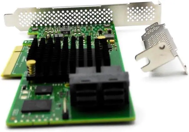 Alt view image 7 of 7 - PCIe x8 to 8-Port SAS/SATA3 Array Card PCIe 3.0 to 2 HD miniSAS (SFF-8643) Hard Drive Expansion Cards