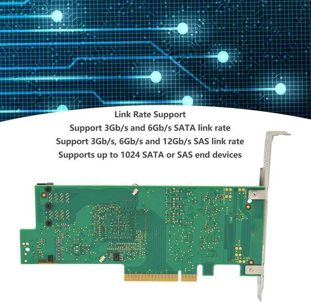 Alt view image 7 of 7 - SAS3008 Array Card, for 1024 Non RAID SAS/SATA Devices, 8 Port 12Gb / s PCIE 3.0 SAS RAID Array Card with 2 Mini SAS HD SFF8643 for SATA Terminal Device