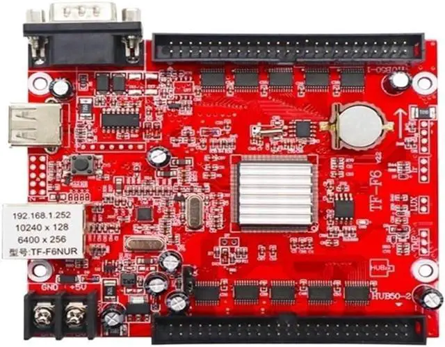 Alt view image 3 of 5 - Control Card TF-F6NUR Network Port Card U Disk Serial Port Single and Double Color led Display E6NUR F6NUR