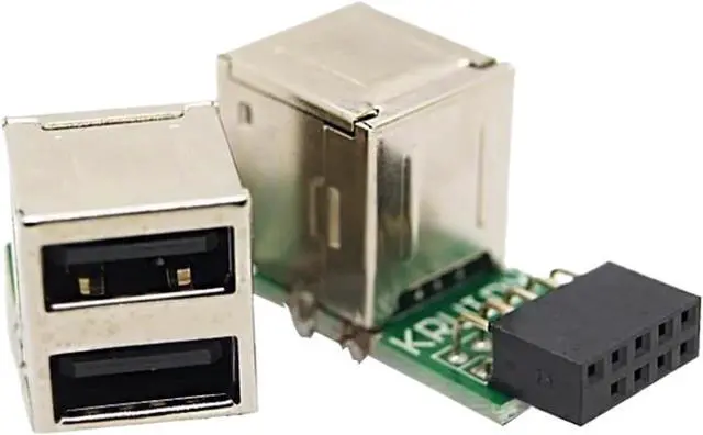 Alt view image 2 of 4 - Motherboard USB Expansion 9-pin Female Port to 2* USB2.0 Converter, Motherboard 9Pin Expansion Interface(1pc)