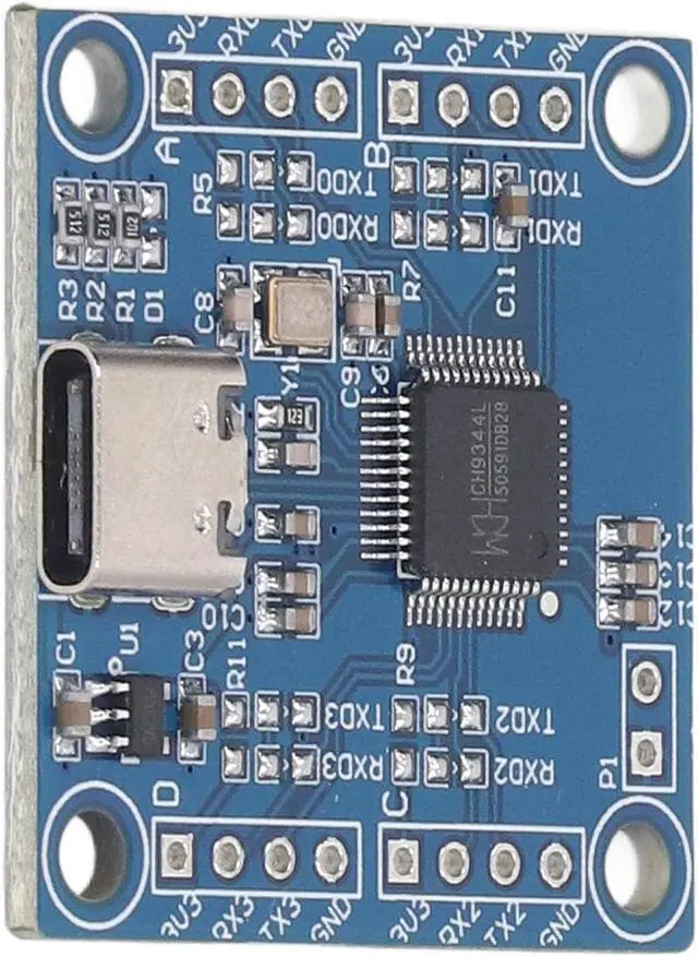 Alt view image 4 of 7 - 10PCS Pack of USB to 4 Way TTL Module CH9344 12Mbps Baud Rate UART Serial Port Module UART Transceiver 3.3V